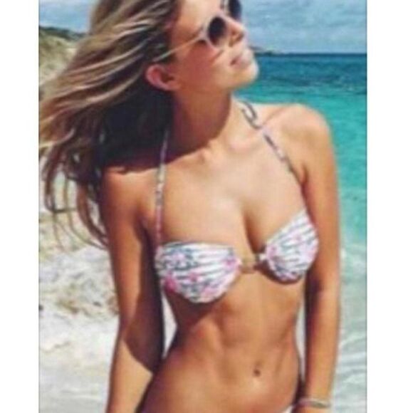 NWT Wildfox Barbie Underwire Floral Stripe Top - Picture 6 of 11